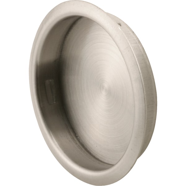 Prime-Line 1-3/4 in.2 in. Solid Brass Satin Nickel Door Finger Pull (2 Pack) N 7295 - main